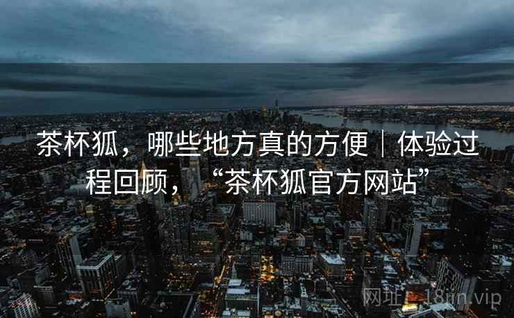 茶杯狐，哪些地方真的方便｜体验过程回顾，“茶杯狐官方网站”